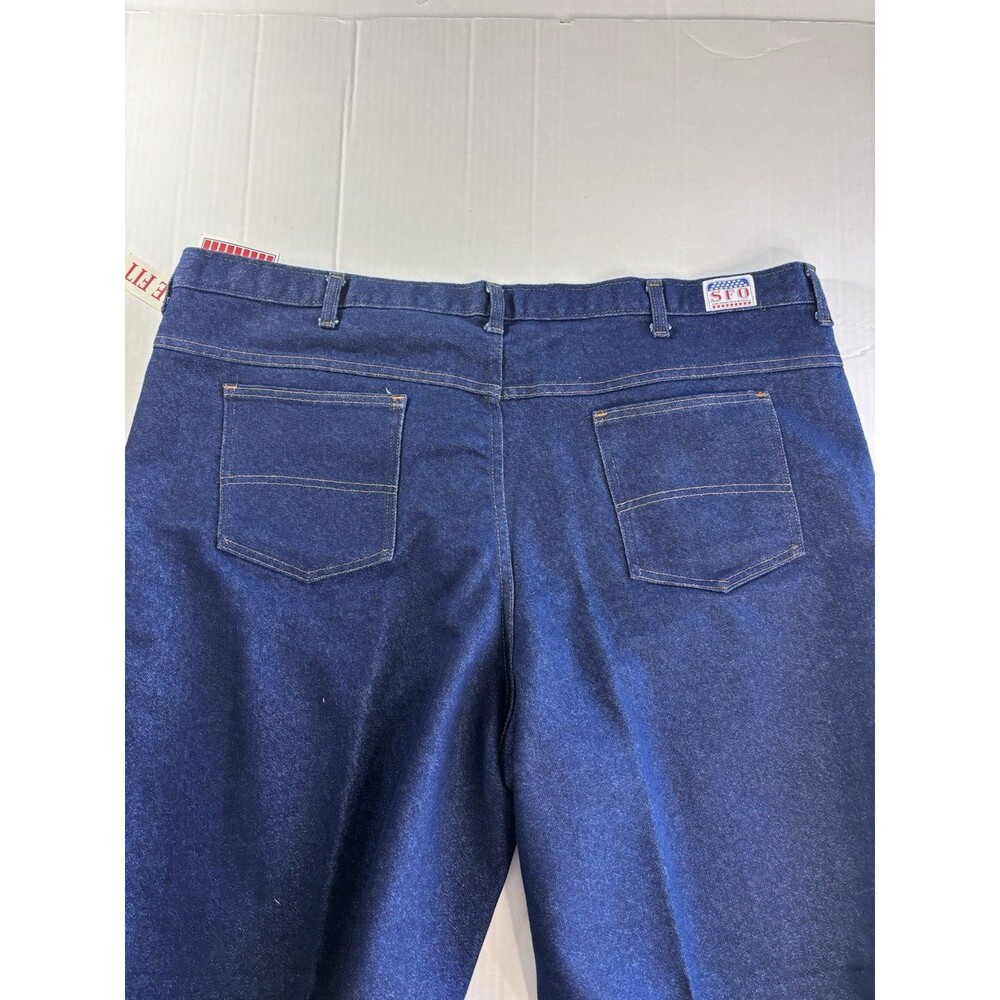 Vintage SFO San Francisco Overall Jeans Made USA NWT W48 L30 Blue - Picture 10 of 13